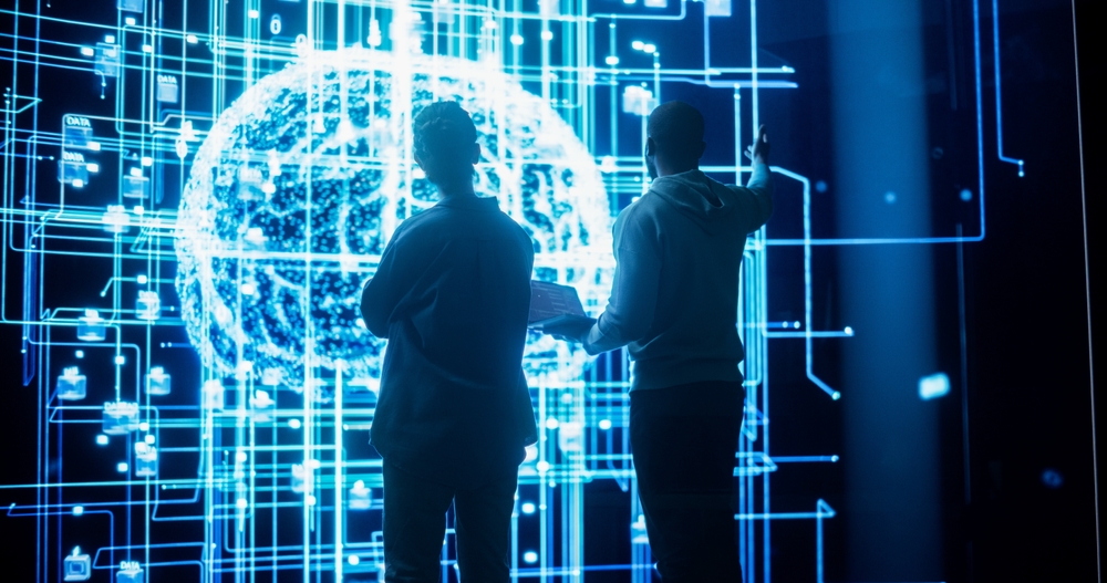 scientists looking at ai brain