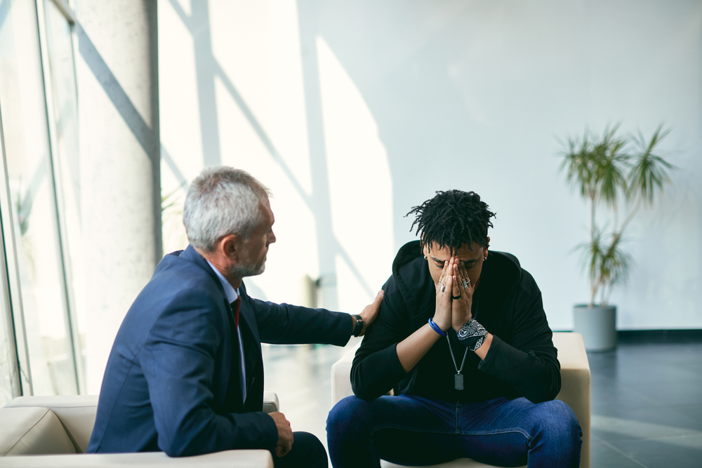 man at therapy