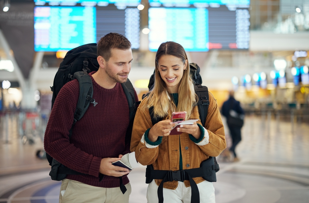 couple in airport
