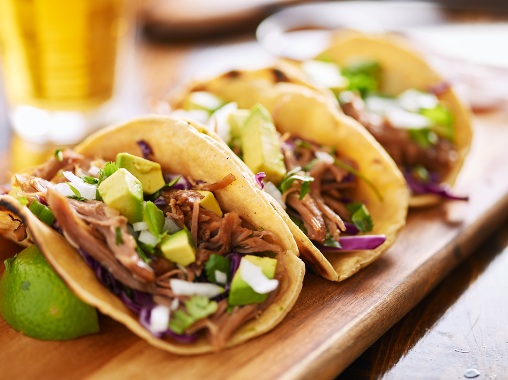closeup of tacos